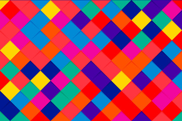 Abstract . Colorful geometric square background. light and shadow .Vector.