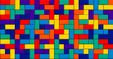 Abstract . Colorful geometric square background. light and shadow .Vector.