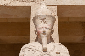 Hatshepsut' temple in Luxor, sculpture detail 