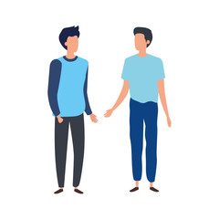 Fototapeta premium young men avatar character icons