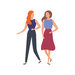 beautiful women avatar character icon