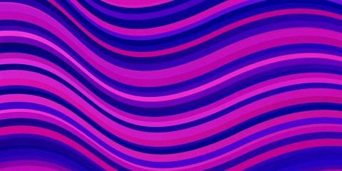 Light Purple, Pink vector template with wry lines. Colorful illustration in circular style with lines. Pattern for booklets, leaflets.