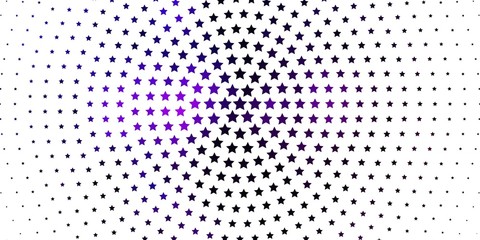 Light Purple vector template with neon stars. Modern geometric abstract illustration with stars. Pattern for websites, landing pages.