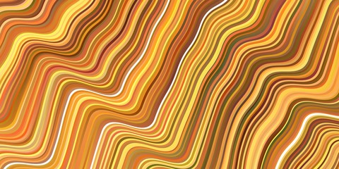 Dark Orange vector layout with curved lines.