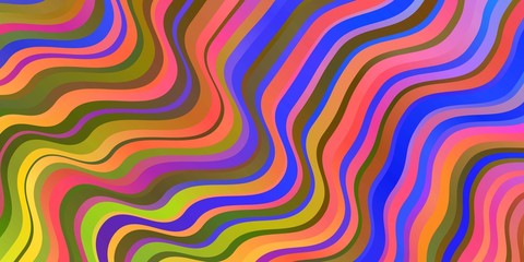 Light Multicolor vector backdrop with circular arc.