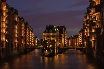 Fototapeta premium Historic storage district in Hamburg, Germany