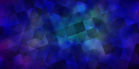 Dark Pink, Blue vector backdrop with lines, rhombus.