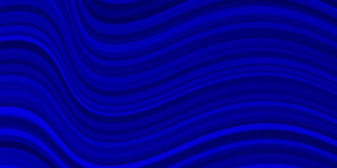 Dark BLUE vector backdrop with bent lines. Abstract illustration with bandy gradient lines. Smart design for your promotions.