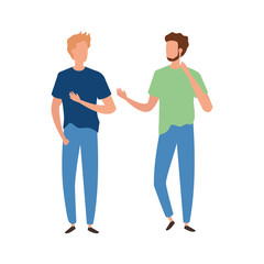 Obraz premium young men avatar character icons