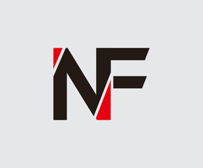 Creative N, F and NF Technology Letter Logo