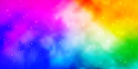 Light Multicolor vector background with small and big stars. Blur decorative design in simple style with stars. Design for your business promotion.