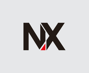 Creative N, X and NX Technology Letter Logo