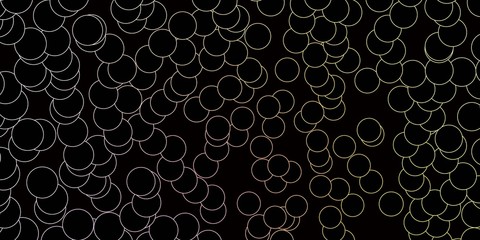 Dark Pink, Yellow vector layout with circle shapes. Glitter abstract illustration with colorful drops. Pattern for business ads.