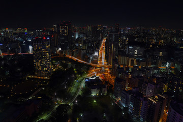 Fototapeta na wymiar 【東京の夜景】東京タワーから見た風景
