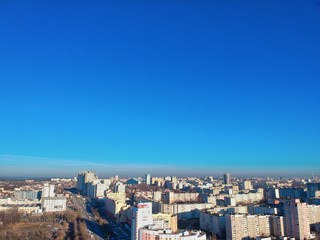 Naklejka premium Aerial view of Minsk, Belarus in winter