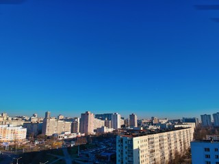 Obraz premium Aerial view of Minsk, Belarus in winter