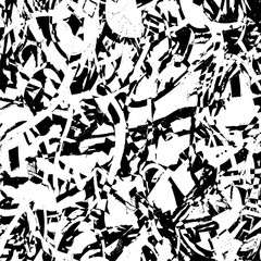 Grunge background black and white. Abstract vector texture of scratches, dirt