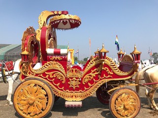 Karakbel, Madhya Pradesh/India : November 19, 2019 - Chariot or Baggi used by Jain community in...