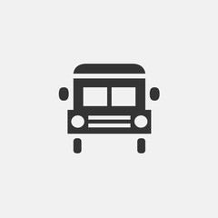 bus front view icon vector illustration symbol