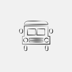 bus front view icon vector illustration symbol