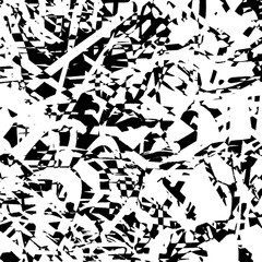 Grunge background black and white. Abstract vector texture of scratches, dirt