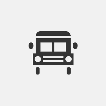 bus front view icon vector illustration symbol