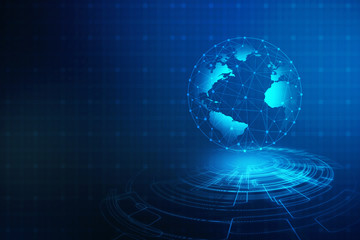 2d illustration world map abstract background