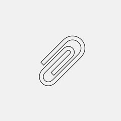 Obraz premium paper clip icon vector illustration symbol