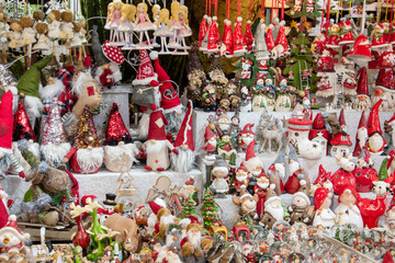 Toys on display at a Christmas Market.