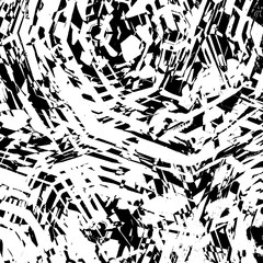 Grunge background black and white. Abstract vector texture of scratches, dirt