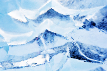 Fototapeta na wymiar Ice background. The frozen texture of the water