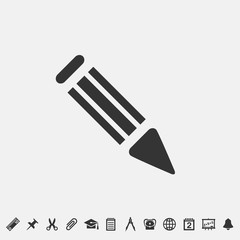 pencil icon vector illustration symbol