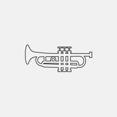 trumpet icon vector illustration symbol