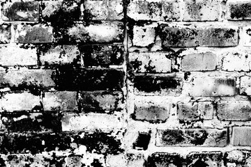 Texture of a brick wall with cracks and scratches which can be used as a background