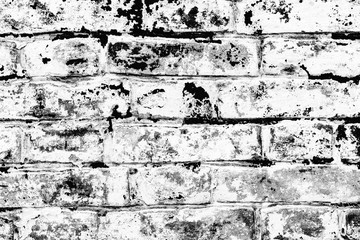 Texture of a brick wall with cracks and scratches which can be used as a background