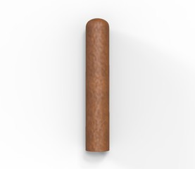Blank cigar template for mock up, 3d render illustration. 