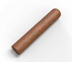 Blank cigar template for mock up, 3d render illustration. 