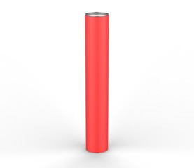 Blank Kraft Paper Tube Mock up For Branding. 3d render illustration.