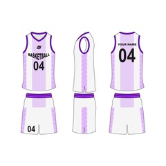 Basketball jersey set template collection.