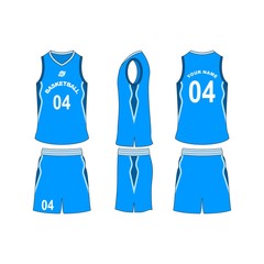 Basketball jersey set template collection.