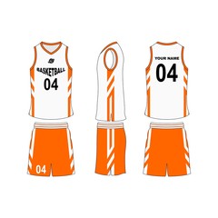 Basketball jersey set template collection.