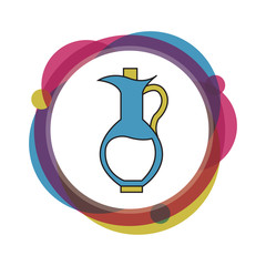 Olive oil icon. Thin linear olive oil outline icon 