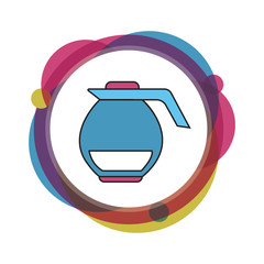 Coffee pot icon isolated on white background