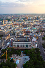 Fototapeta na wymiar Aerial view of the Berlin skyline at dusk