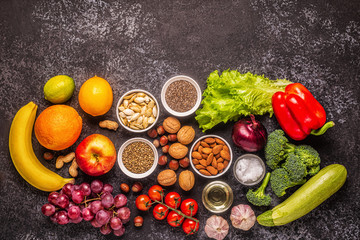 A set of products for vegetarian and vegan cooking.