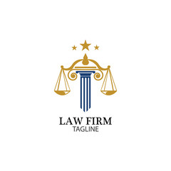 Law Firm logo and icon design template-vector
