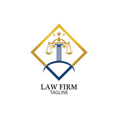 Fototapeta na wymiar Law Firm logo and icon design template-vector