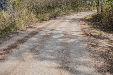 Obraz premium Dust Road go to countryside