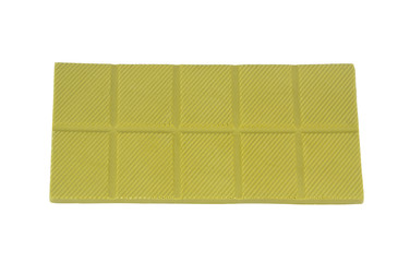 Green tea chocolate isolated on white 