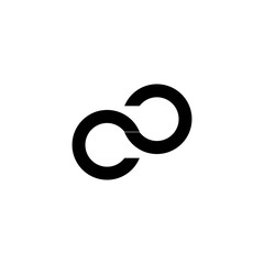Infinity icon. Abstract logo symbol. Logo design element